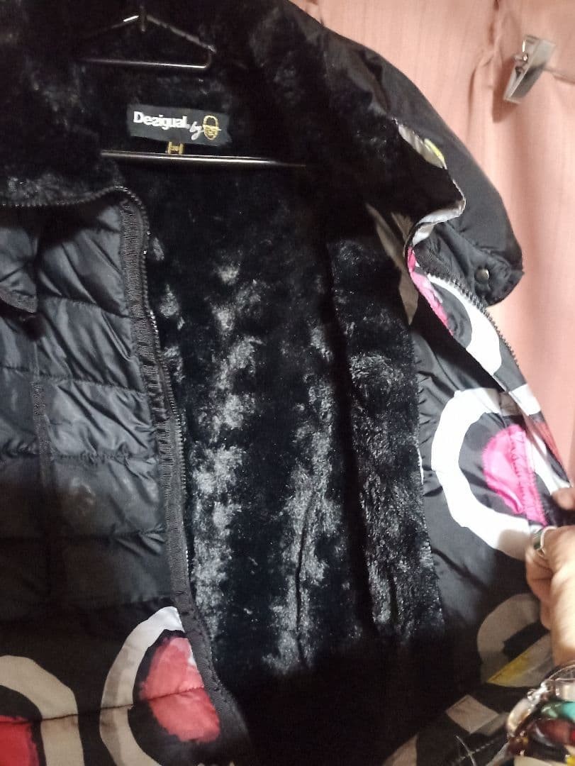 Desigual flashy patterned down jacket coat Y2K - image 4