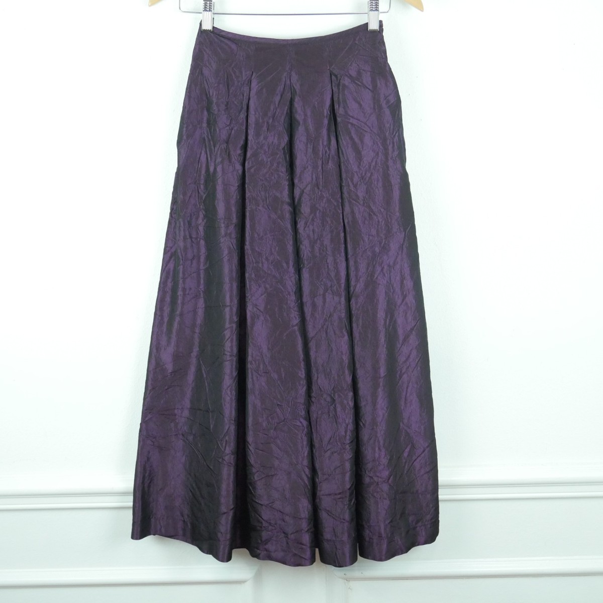 Vintage XXS Maxi Skirt 90s Y2K Iridiscent Purple Whimsigoth Goth
