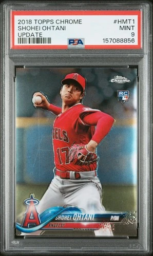 157088856 Shohei Ohtani 2018 Topps Chrome Update #HMT1 Rookie RC PSA 9