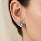 Seafoam Green Paraiba Tourmaline 7.75Ct 925 Sterling Silver Handmade Earrings