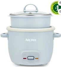  4-Cup Cooked, 2-Cup Uncooked Rice Cooker & Food Steamer  - Blue