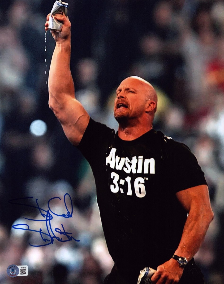 Stone Cold Steve Austin Signed 11x14 Photo BAS COA WWE Legend