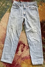 VTG Levis 550 Jeans Mens 33x32 (Fits 31x31) Light Wash Relaxed Tapered USA Made