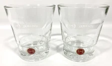 Set 2 Jameson Irish Whiskey RED LABEL Rocks John Jameson Son Limited 8oz 4" Tall