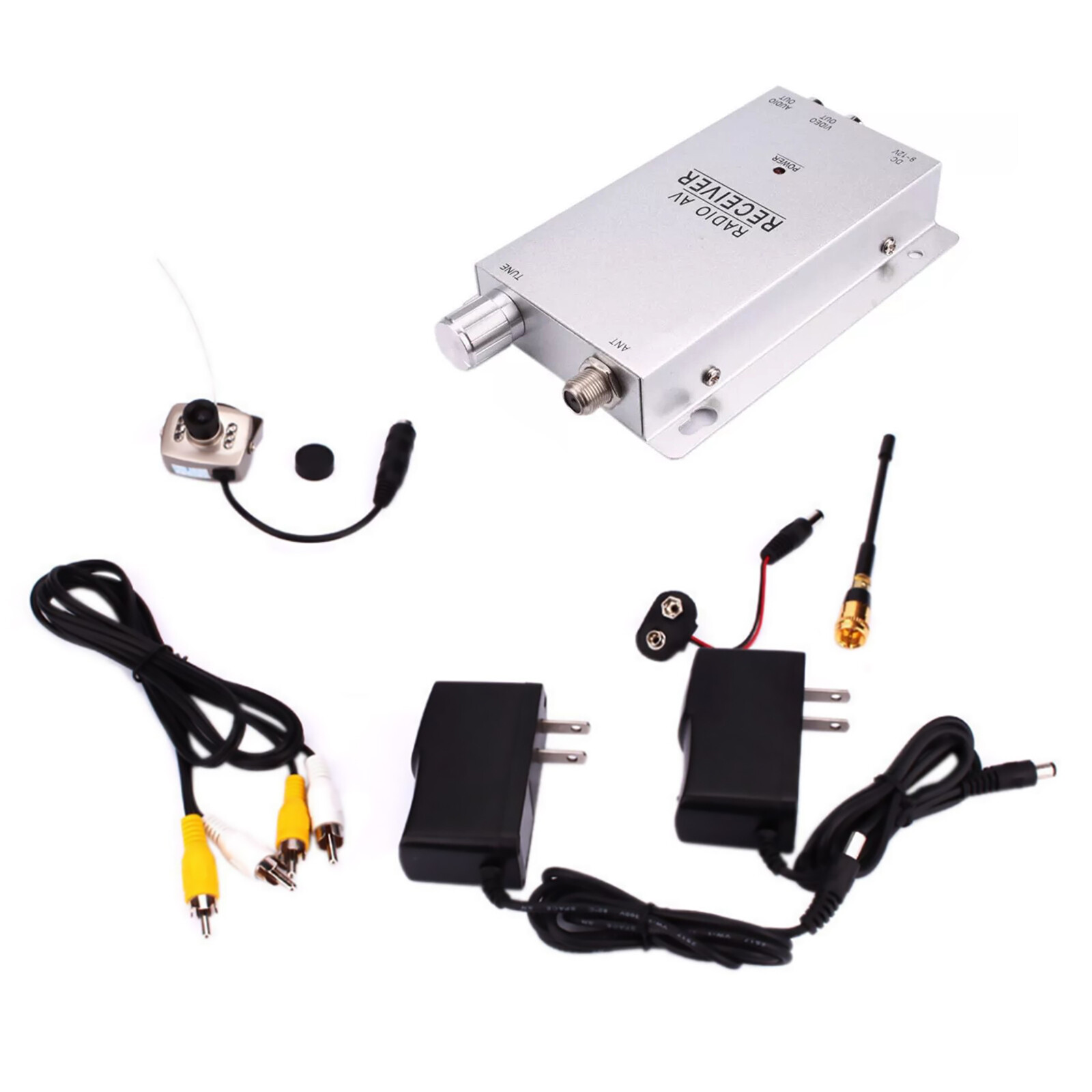 DC12V Wireless Camera Receiver Set Infrared Night Vision Security NTSC System