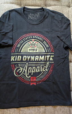 KMD Apparel, Kid Dynamite Tee, Large Graphic, Sz L, Black Short Sleeve