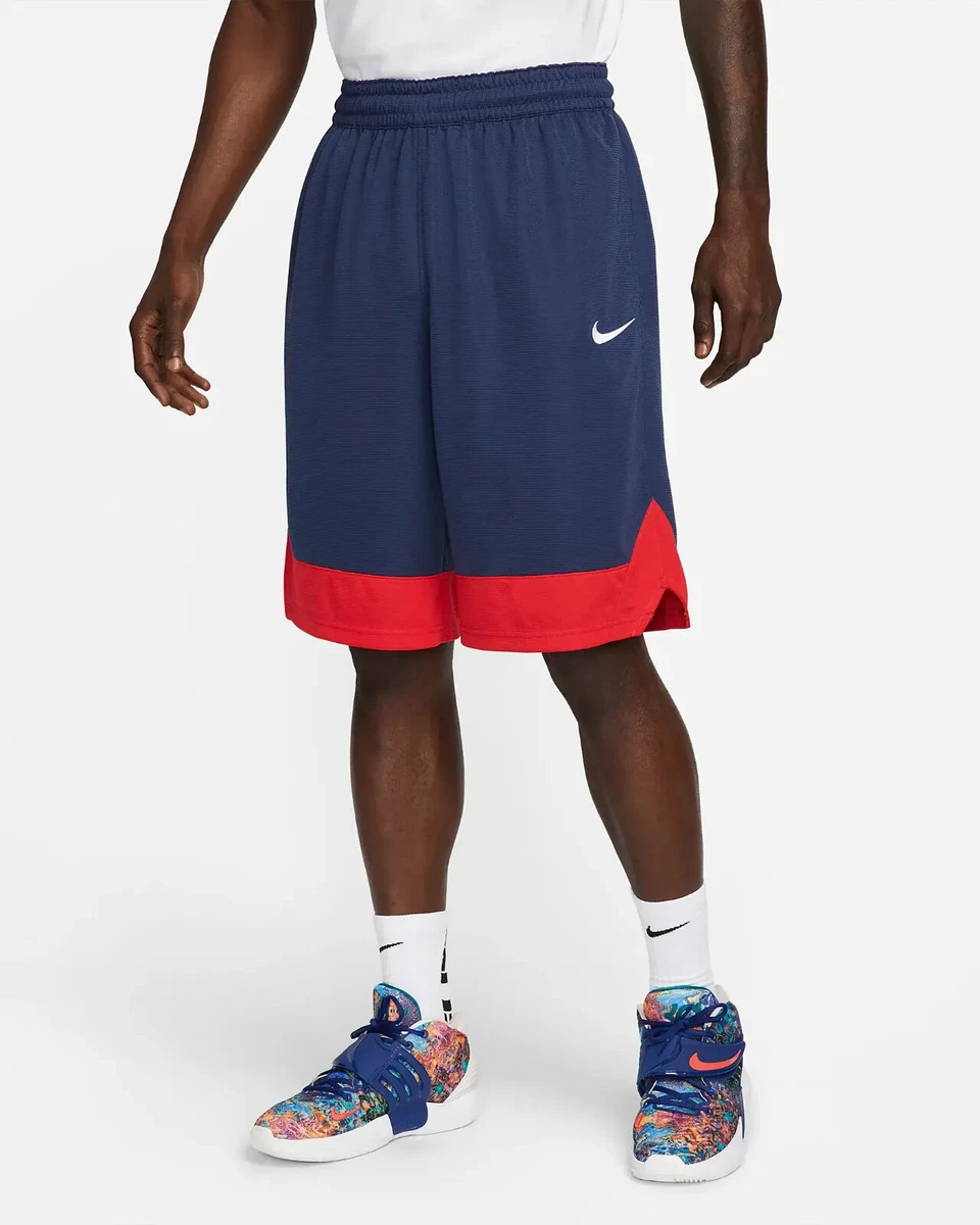 NWT Men s NIKE Big Tall Dri Fit Basketball Shorts Blue Red White