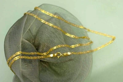 44,5 cm Halskette PLÄTTCHENKETTE 750 Gelbgold Rotgold Weißgold 18KT Gold👍UNISEX - Bild 1 von 4