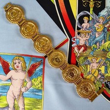 GIANNI VERSACE Gold Plated Medusa Head Bracelet Men's Watch w/ box from 1993/94