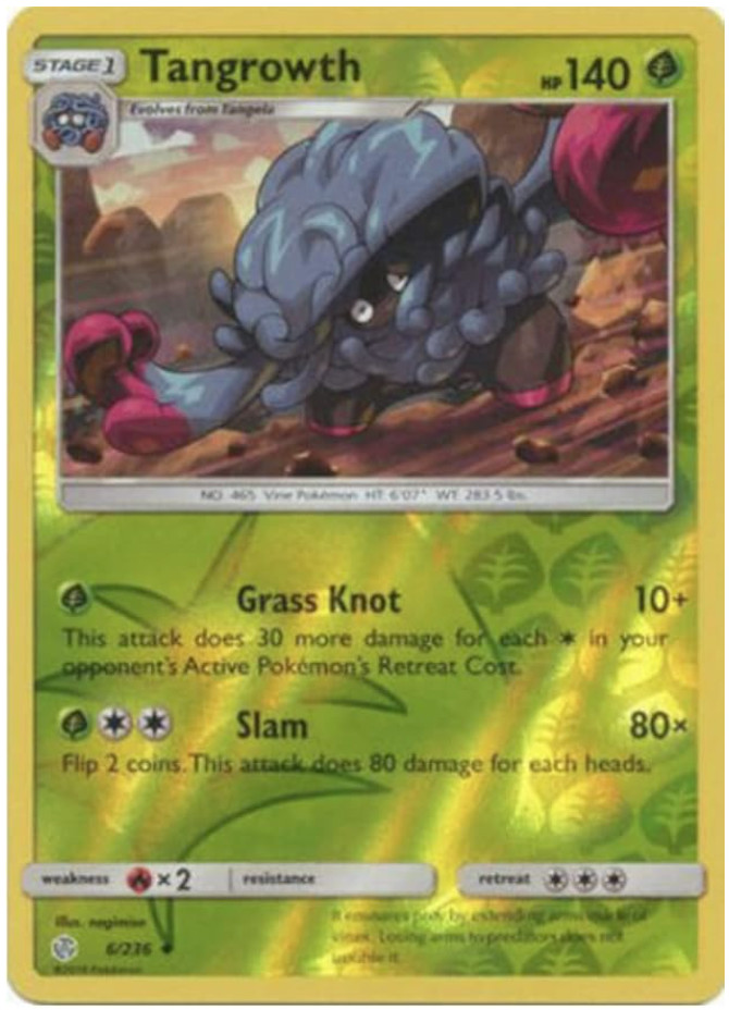 Pokemon - Tangrowth - 6/236 - Reverse Holo - Cosmic Eclipse - NM/M - NEW