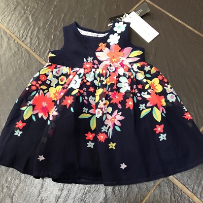 ROCHA LITTLE ROCHA BABY GIRLS BLUE FLORAL SUMMER DRESS 0-3 MONTHS NEW