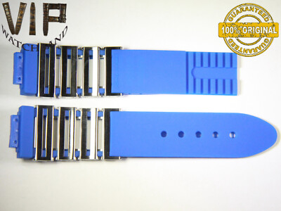 NEW OEM Authentic JORG HYSEK strap 24 mm rubber blue color + 