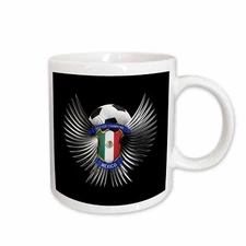 3dRose Mexico soccer ball with crest team football Mexican Mug