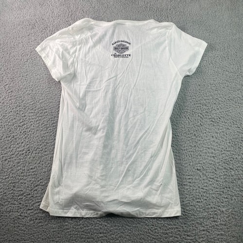 Harley Davidson T-Shirt Women's 2XL Script Logo Graphic White Short Sleeve NWT - Picture 7 of 12