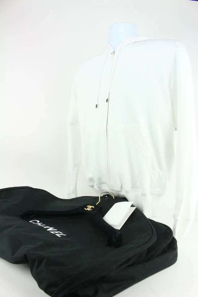White chanel sweatshirt sales