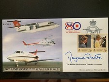 Scarce Margaret Thatcher Signed RAF 80th Anniversary FDC
