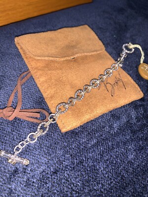 BARBARA BIXBY Couture HE Alternating 18K Gold Links Diamond Toggle Bracelet NWT