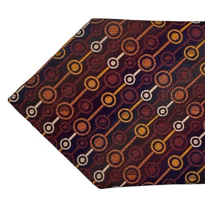 100% new ZILLI Sevenfold Tie Brown Design Wide Necktie Hand Made In Italy 250491