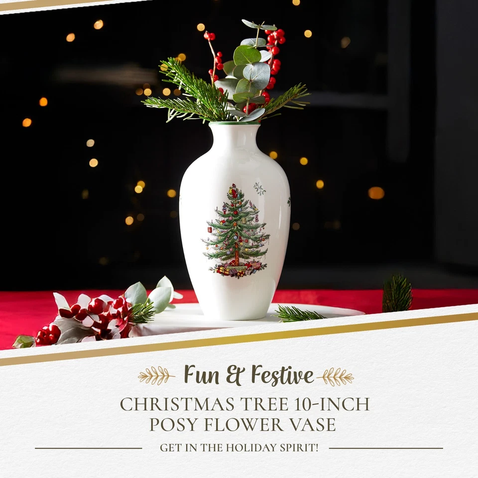 Vaso posy árvore de Natal Spode - 6" ou 10" - Imagem 4 de 4