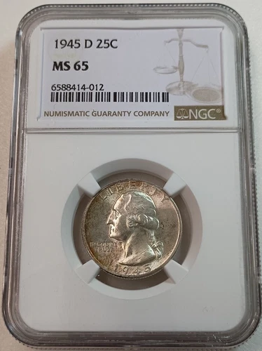 1945-D Washington 25c Quarter NGC MS65 #6588414-012