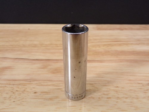 Vintage Craftsman 1/4" Antrieb tiefe Steckschlüssel SAE Zoll 7/16" 6pt 43578 -G- USA - Bild 2 von 4