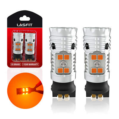 LASFIT PWY24W PW24W 12181 LED Turn Signal Blinker Amber Canbus for Audi BMW Benz