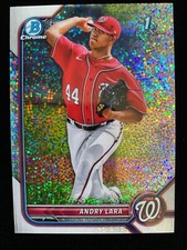 2022 Bowman Chrome ANDRY LARA 1st Rookie SPECKLE REFRACTOR #/299 Nationals RC SP