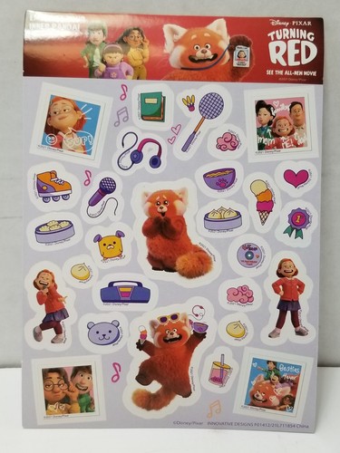 8 Disney Turning Red Panda Express Sticker Sheet Promotional Pixar New - 第 1/8 張圖片