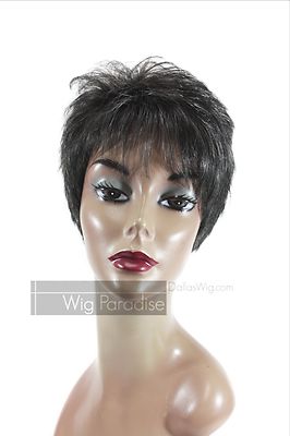 100% Human Short Straight Sassy Tapered Style H287 Wig