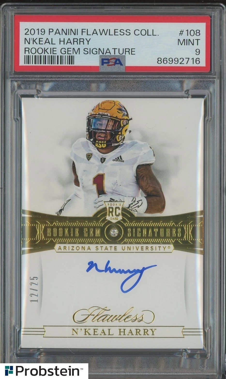 N'Keal Harry Panini Flawless Collegiate #108 Rookie Gem Signature