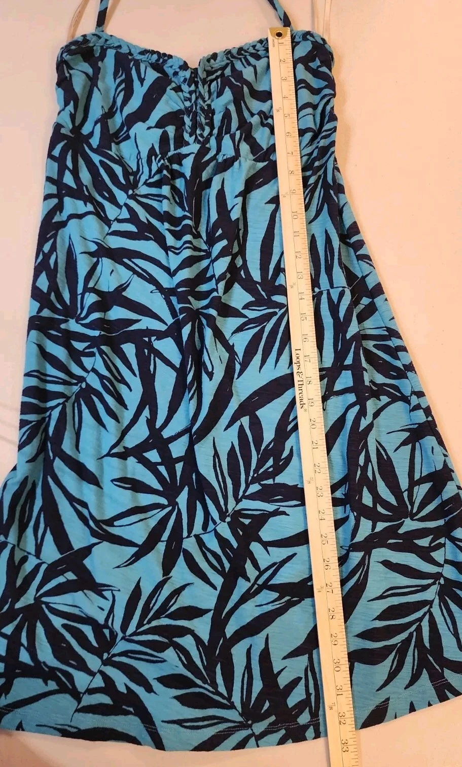 PALM ANGELS Abito Tommy Bahama nuovo con etichette taglia S 4 6 Dunbar Palms Halter tessuto cotone elasticizzato
