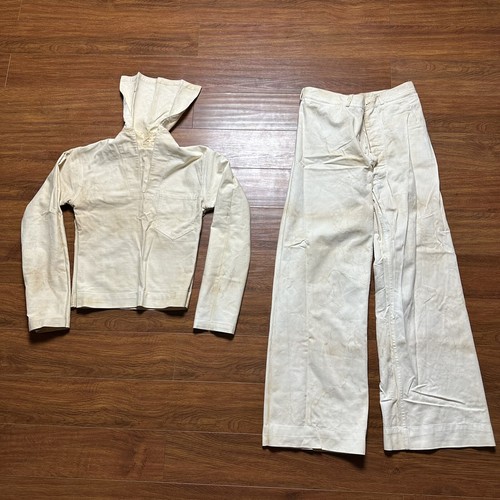 WWII US Navy Uniform Lot Liberty Cuff Amphibious Cracker Jack White Set NAMED - Picture 18 of 24