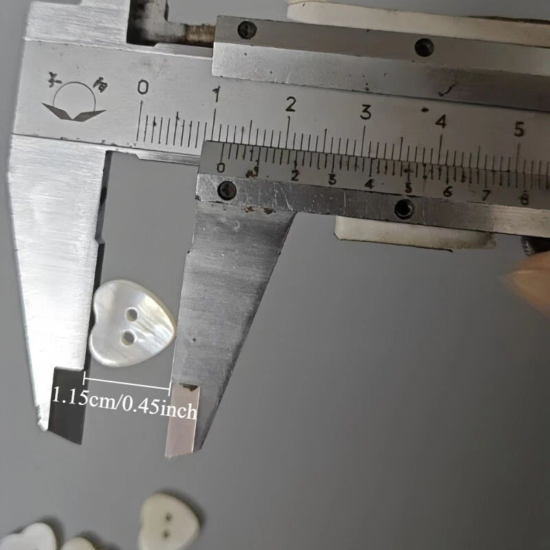 20pcs Natural Shell 2-hole Flat Button Heart Garment DIY Sewing Craft - Image 4 of 4