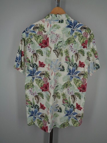 H&M Regular Fit Floral Hawaiian Button Shirt Size Large Mens Short Sleeve - Picture 2 of 6