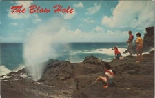 Honolulu Hawaii HI The Blow Hole c1960s Postcard UNP 10841.2