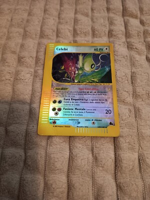 Crystal Celebi Skyridge 145/144 Reverse Holo Secret Rare Italian ''Heavily Played