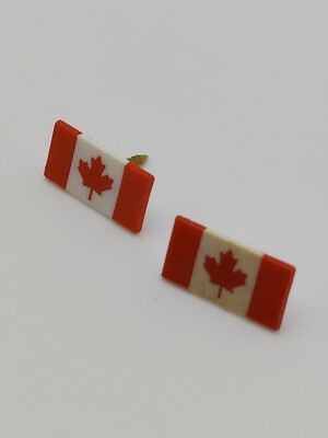 Canadian Flag Pins Vintage Red Mapleleaf Pinbacks 