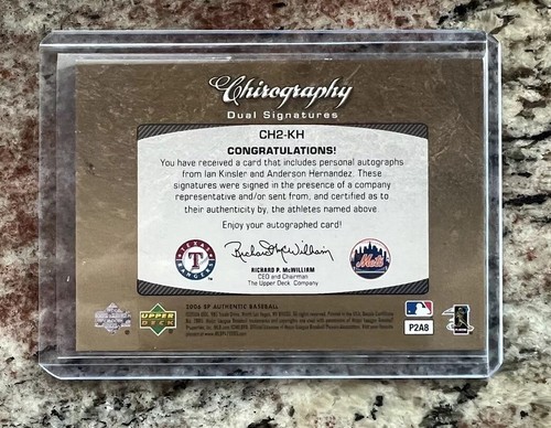2006 SP Authentic Chirography Dual Ian Kinsler /25 - Picture 2 of 2