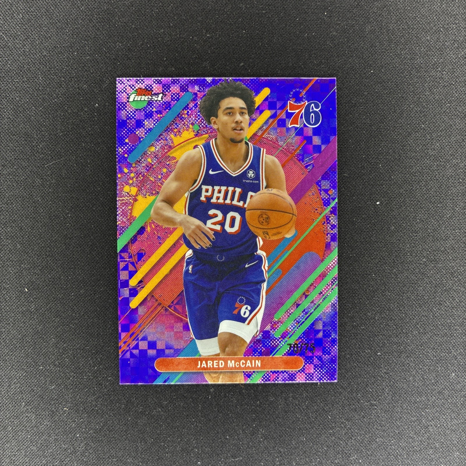 2025-26 Topps Finest - Rare Jared McCain #224 Purple X-Fractor /75