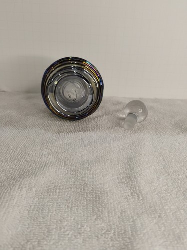 Vintage Kunst Glas Parfüm Flakon 5" hoch - Karneval Glas Stil - schön - Bild 8 von 10
