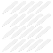 100Pcs Plastic Collar Stays, 2.2"x0.4" LxW Dress Shirt Collar Inserts, White