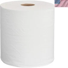 Absorbent 1-Ply Hardwound Paper Towels - 6 Rolls, Ideal for High Traffic Areas
