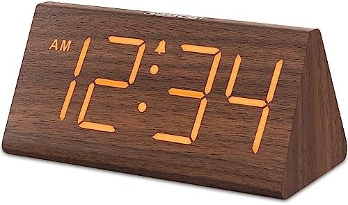 DreamSky Wooden Digital Alarm Clock Large Numbers USB