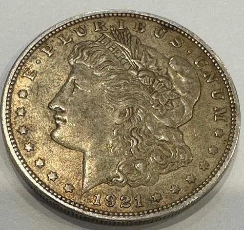 🦅 1921‑D Morgan Silver Dollar – AU Almost Uncirculated – 90% Silver