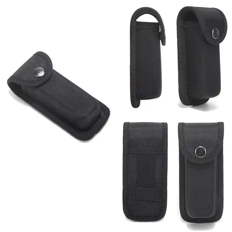 1/2PCS Black Portable Hard Boxed Nylon Belt Sheath For Folding Knife US New