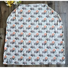 Copper Pearl Buffalo Cactus Bison Multi Use Cover Baby Nursing Carseat Boho