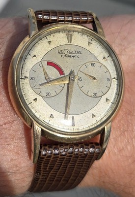 1950s LeCoultre Futurematic Automatic/Bumper Power Reserve 10k GF Watch; JLC