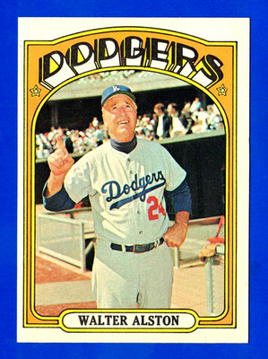 1972 TOPPS #749 WALTER ALSTON LOS ANGELES DODGERS HIGH NUMBER CARD -- NM MINT