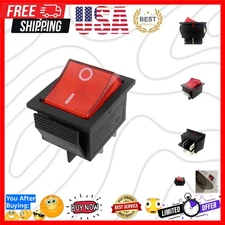 Red Light 4 Pin DPST ON/Off Snap in Rocker Switch 16A/250V 20A/125V AC