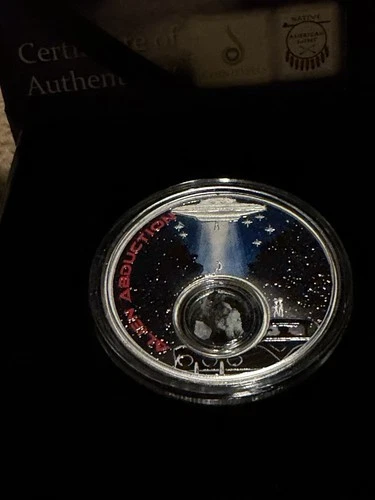 2023 1 oz .999 Silver Proof *ALIEN ABDUCTION* w/New Hampshire Granite BOX & COA